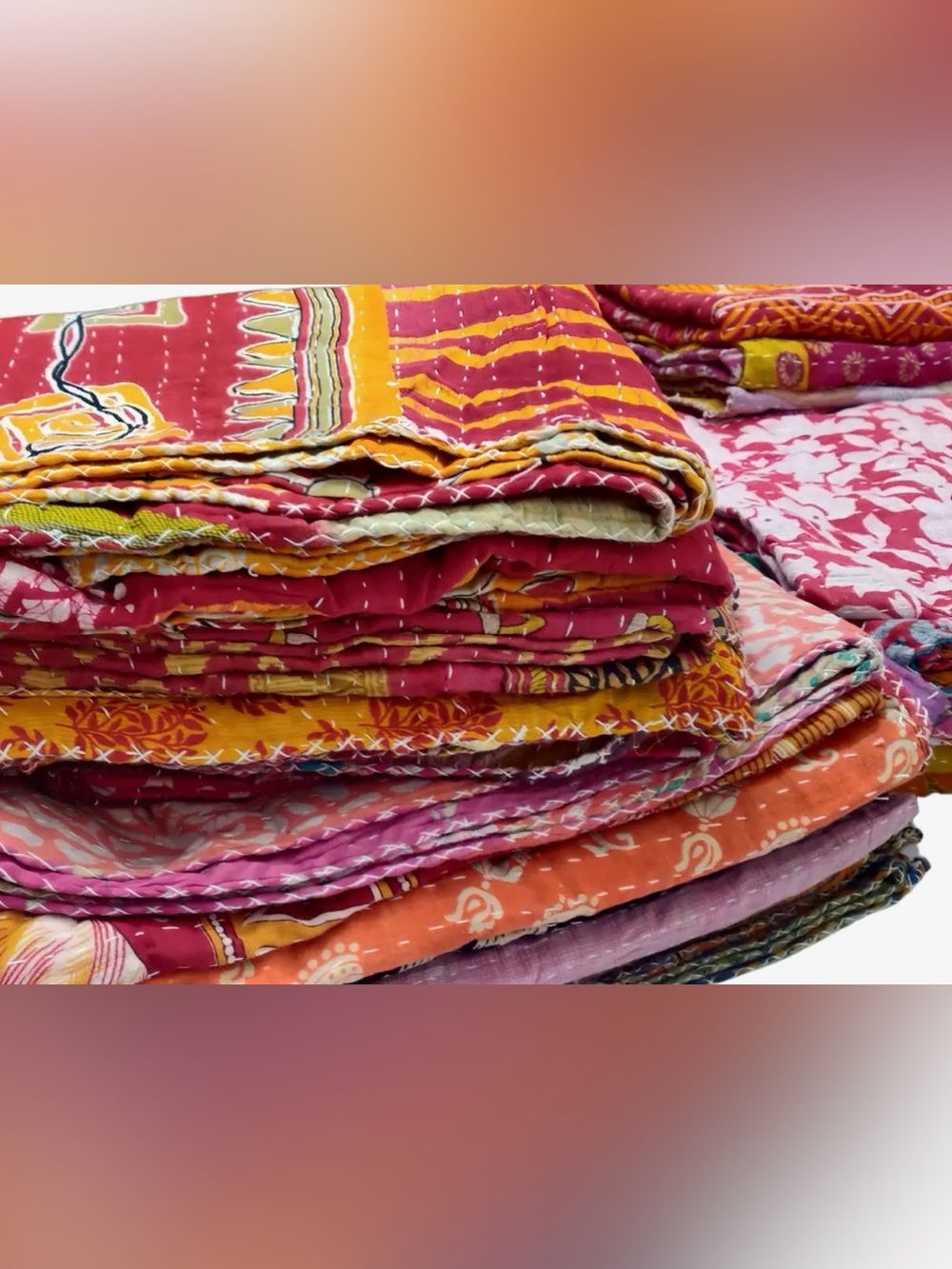 Handmade Kantha Quilt